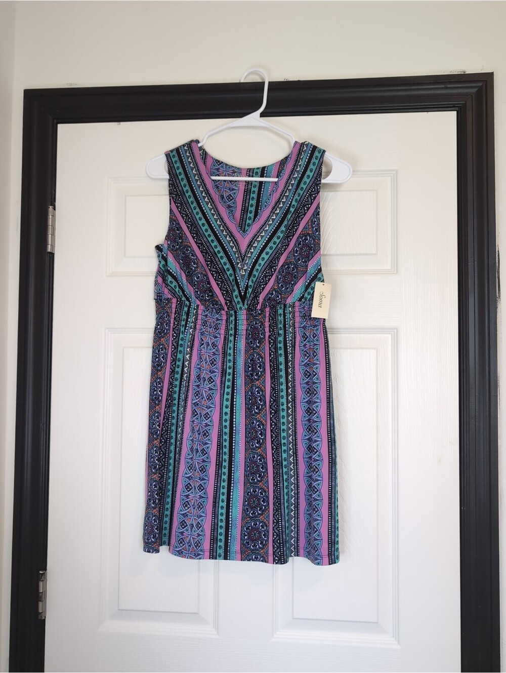 XS NWT colorful boho mini dress